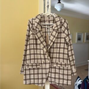bcbg plaid blazer